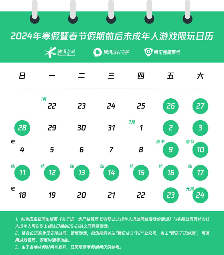 《王者荣耀》寒假未成年游戏时长2024