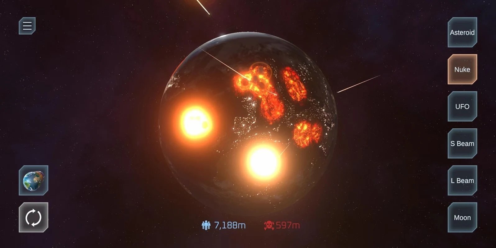 地球爆炸模拟器截图