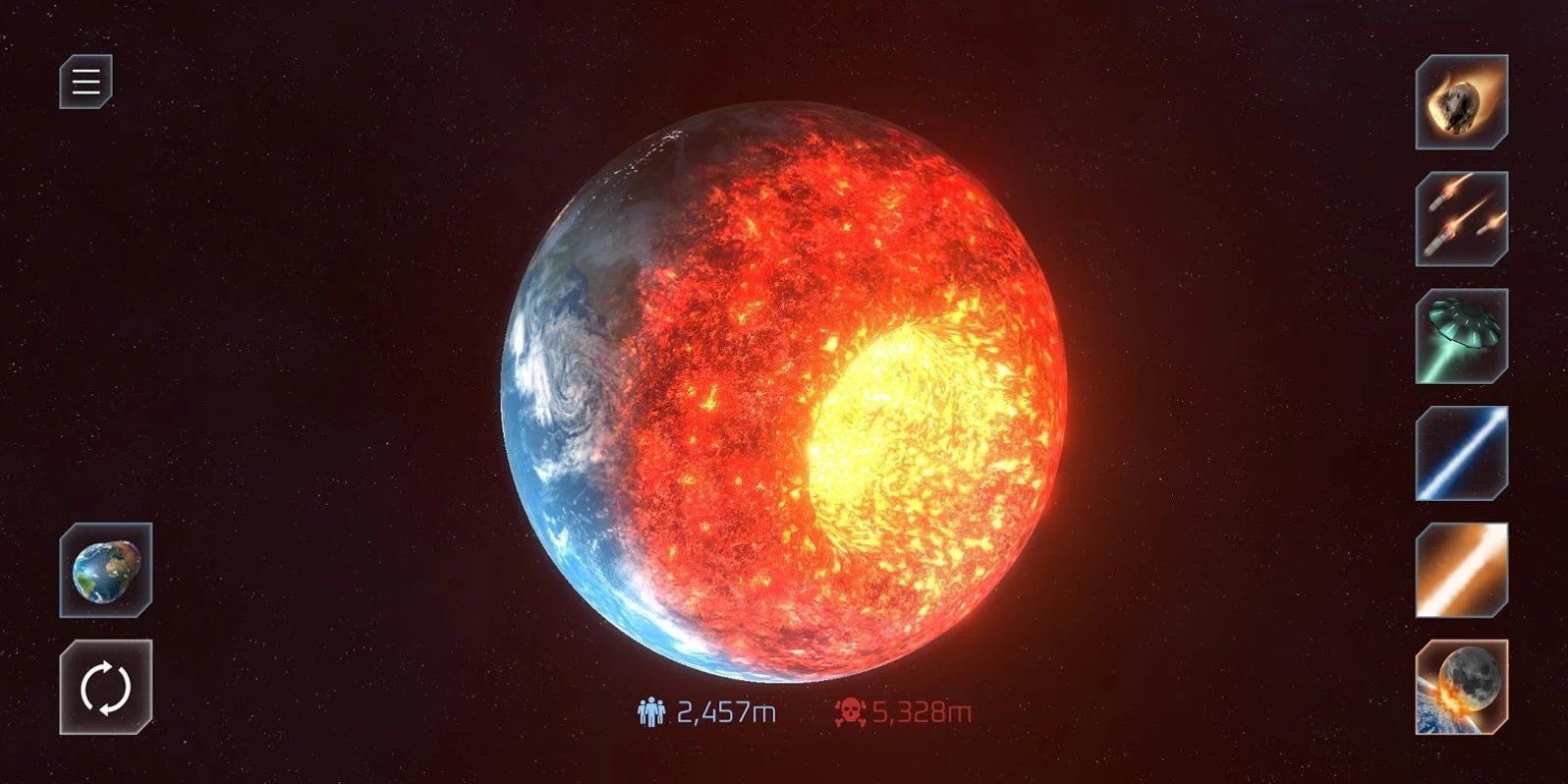 地球爆炸模拟器截图